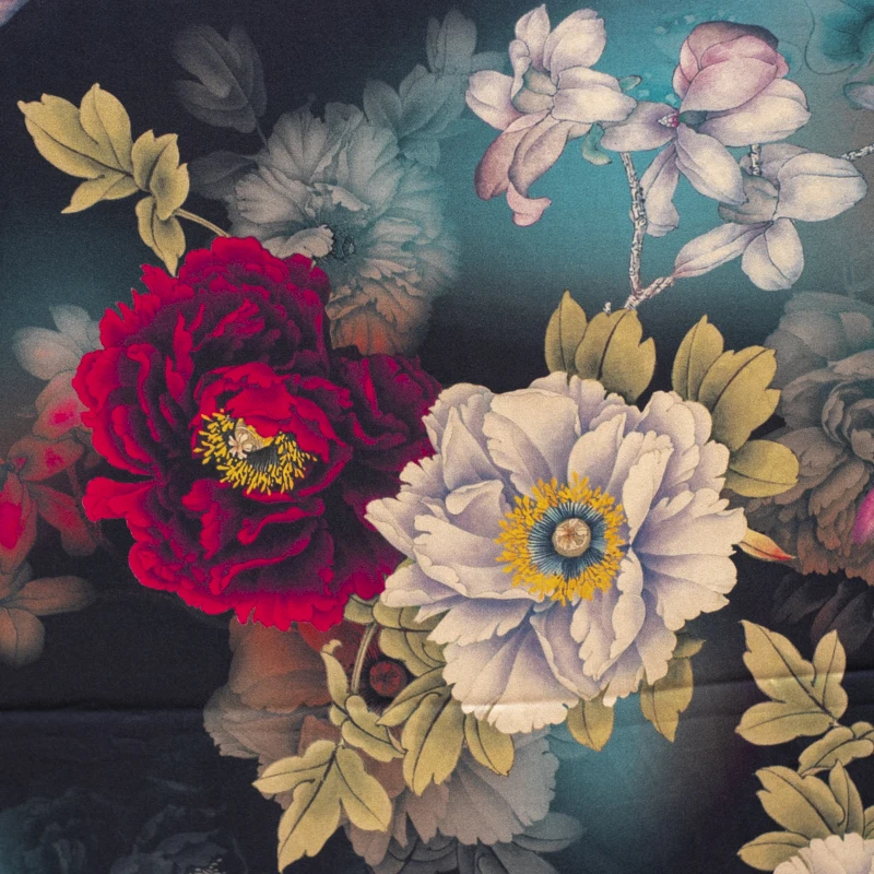 Китайский Шелкопряд шелковый крепированный сатин простой стрейч широкий