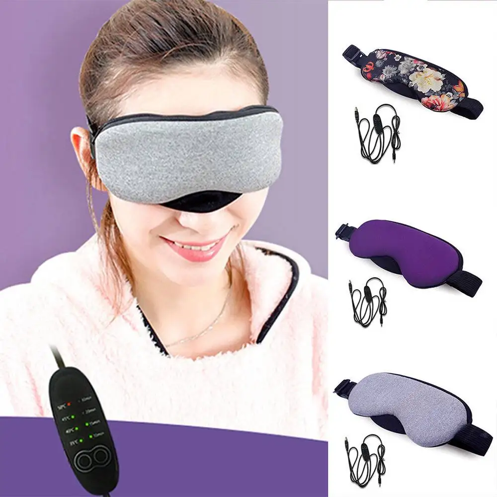 

Hot Steam Eye Mask Massager USB Temperature Control Heat Steam Eye Cover to Relieve Puffy Dark Circle Dry Eyes Stress Massage