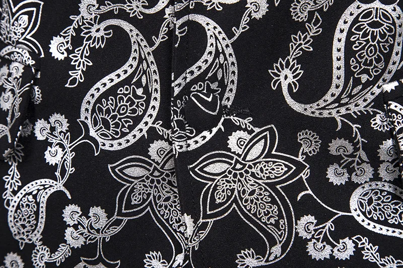 

Men's Dress Paisley Suit Jacket Notched Lapel Slim Fit Stylish Blazer Men Wedding Blazer Dress Suit Stage Clothes for Singers