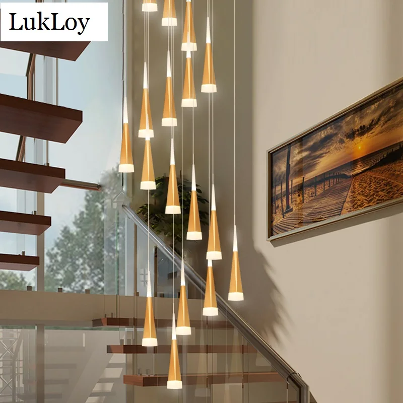 Светодиодный Потолочный подвесной светильник LukLoy цветная Подвесная лампа для