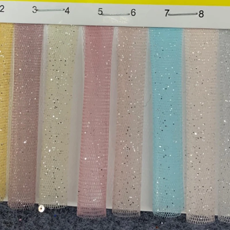 5 ярдов в партии Золотая сетка с цветным тиснением ткань для свадебного платья