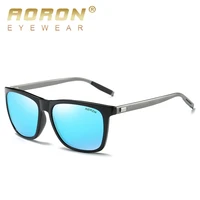 aoron mens classic square sun glasses polarized sunglasses men uv400 mirror aluminum leg eyeglass