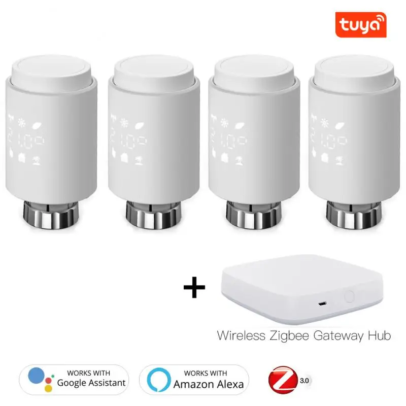 Смарт-привод радиатора Tuya ZigBee3.0 программируемый термостатический клапан