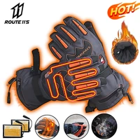 motorcycle gloves waterproof heated winter battery powered moto gloves motorbike racing riding keep warm electric heating glove