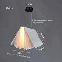 New Creative Design LED Book Pendant Light Modern Inspiration Production Interior Lamps for Study Bedroom Cafe Restaurant Parlor