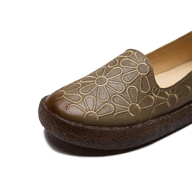 YLQP/женская модная обувь из натуральной кожи на плоской подошве Сезон весна