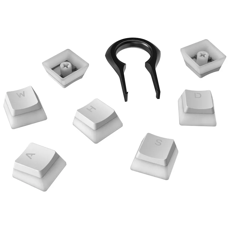 Белый Kingston HyperX Double Shot PBT Pudding Keycaps Full 104 прозрачный халат keycap совместим с HyperX механической клавиатурой - Цвет: Белый
