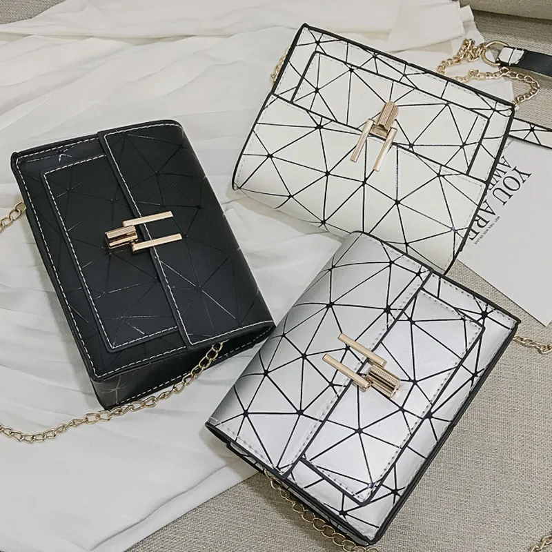 

Crossbody Bags for Women Summer 2020 New Ladies Shoulder Bag Chain Wild Crack Female Bag Printing Wild Small Square Bag
