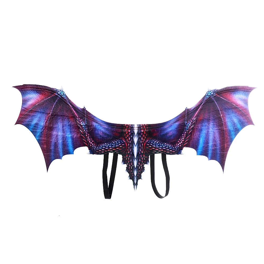 

Adult Boy and Girl Kids Halloween Decoration Carnival Party Animal Costume Dragon Cosplay Masquerade Face Mask and Wings