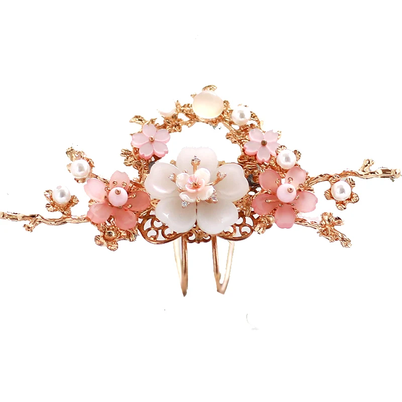 

Ancient Chinese Retro Tassel Hairpin crown Headdress Full Set Antiquity Pearl Shell Hanfu Hair Ornaments Cosplay Kanzashi Girl