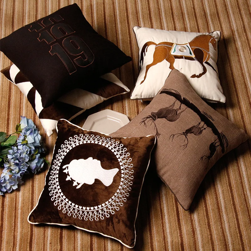 Наволочка для подушки Вышивка королева лося Cojines Decorativos Para диванные декоративные
