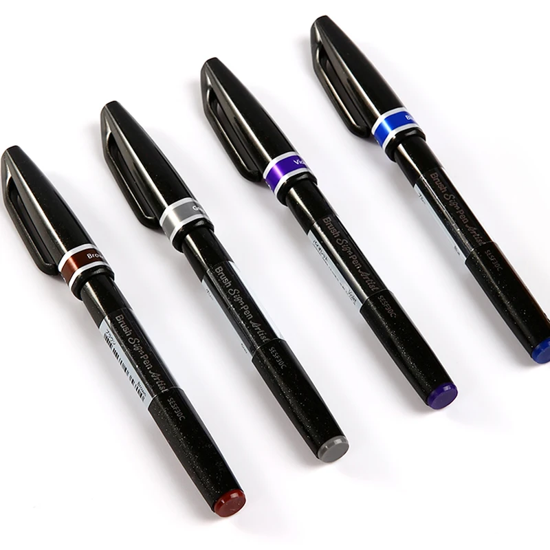Pentel кисть цветная мягкая ручка сенсорная аккаунт Мягкая головка поздравительная