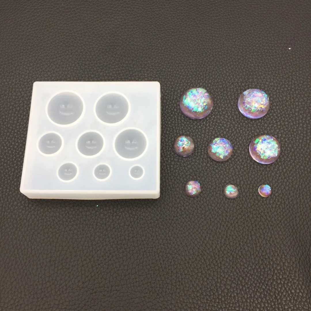 1PC Water Crystal Glue Round Cabochon Circle Pendant Silicone UV Mold for Making Pedant Jewelry Exoxy Resin Molds Jewelry Tools