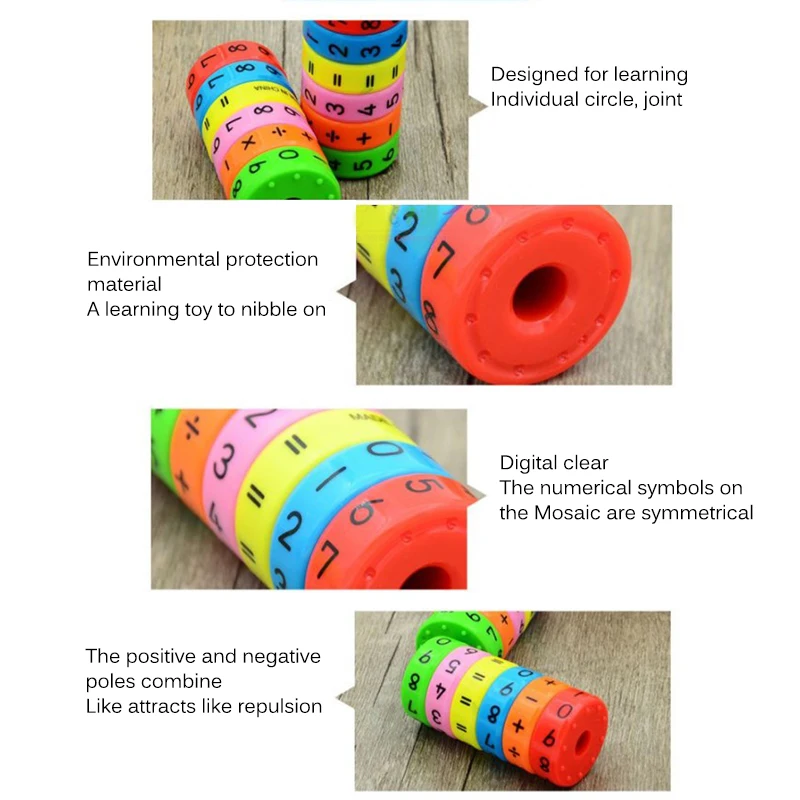 6 шт. Детские магнитные Монтессори игрушки Дети математические цифры DIY