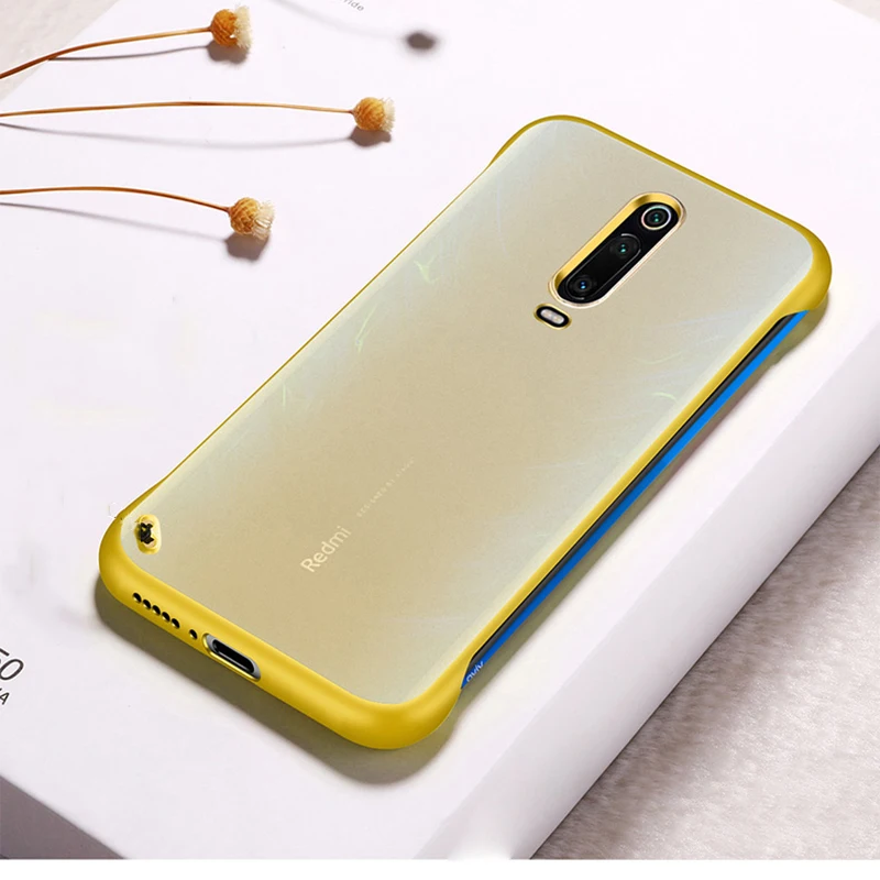Yellow-No Ring UPaitou Бескаркасный Прозрачный чехол для Oneplus 1+ 7 Pro 6 6T чехол матовый Жесткий Чехол для Oneplus 7Pro 1+ 7 с Чехол с кольцом для пальца - Цвет: Yellow-No Ring