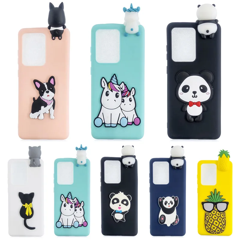 Милый 3D чехол из ТПУ с пандой единорогом кошкой и щенком для Huawei P30 P40 Pro P10 P20 Lite P8 P9