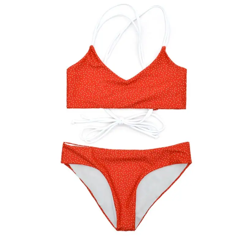 

Women Polka Dot Printing Swimwear Padded Push up 2 Piece Bikini Sets Swimsuits