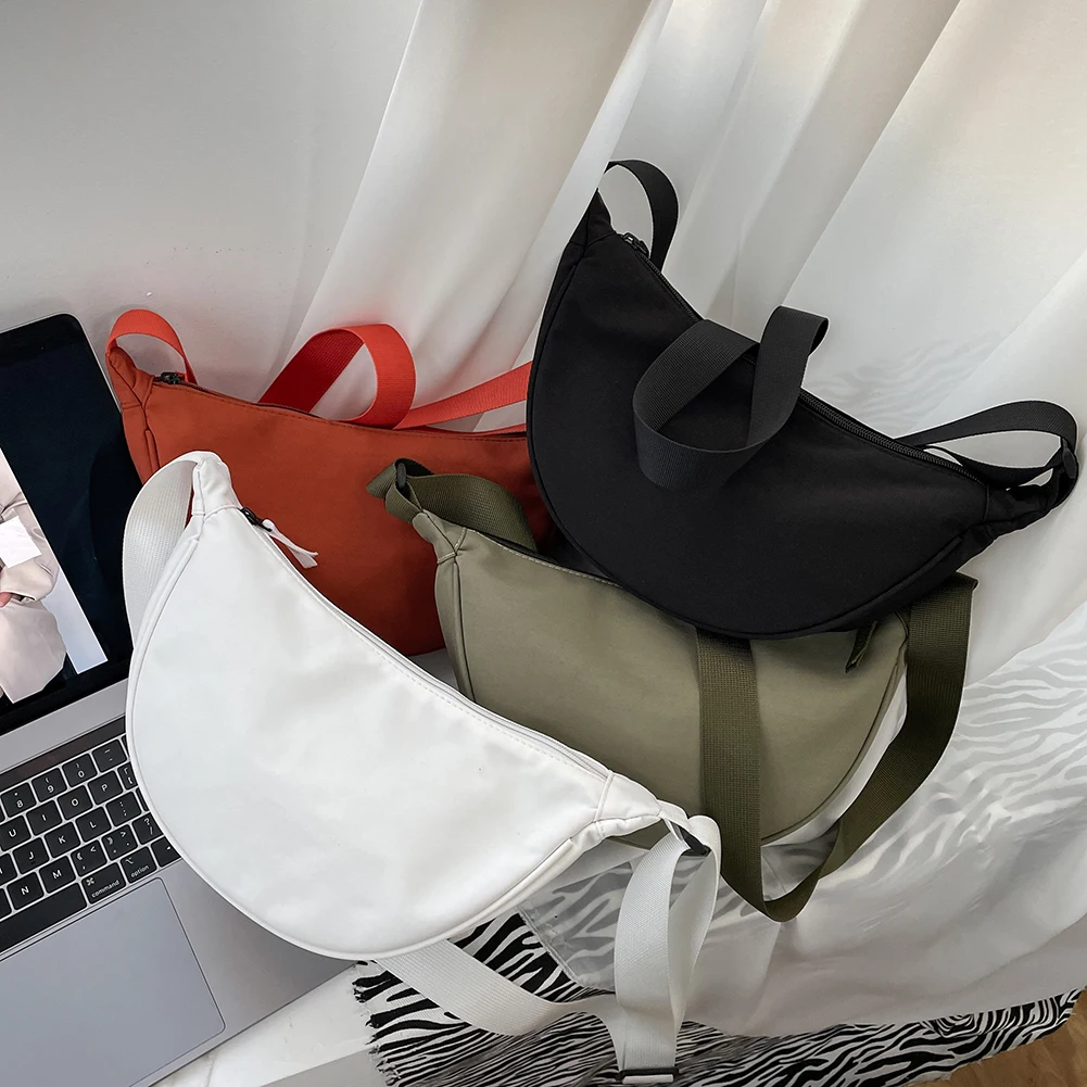 

Fashion Polyester Fanny Belt Chest Purse Women Casual Solid Color Waist Pack Portable Daily Travel Zipper Shoulder Crossbody Bag