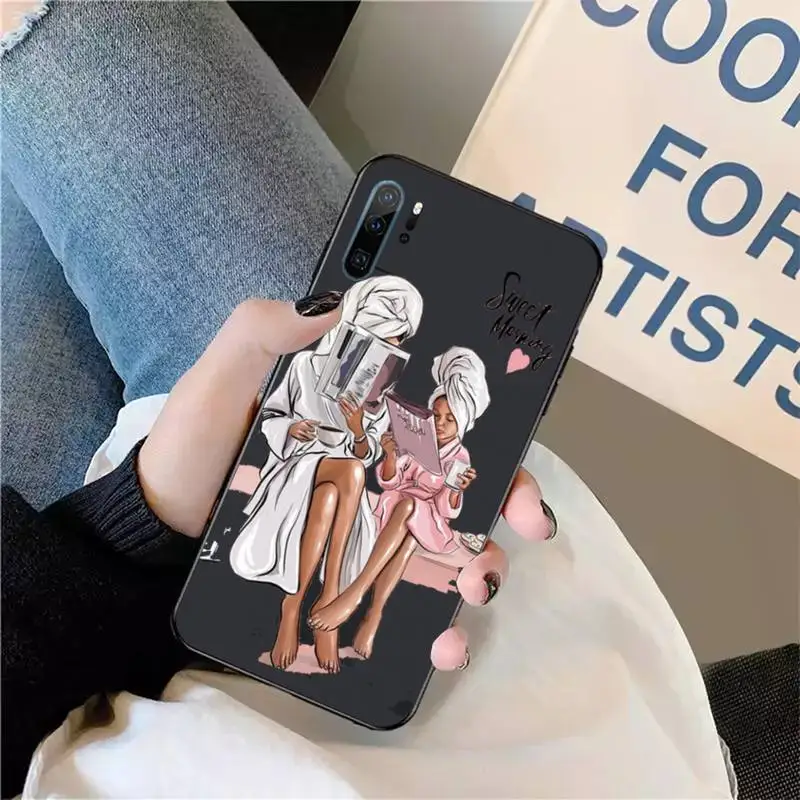 

Cute Baby Super Girl mom Love Phone Case For Huawei honor Mate P 9 10 20 30 40 Pro 10i 7 8 a x Lite nova 5t