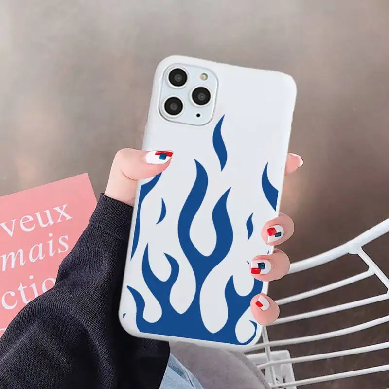 

Corlorful flame design pattern luxury protective Phone Case Candy Color for iPhone6 7 8 11 12 s mini pro X XS XR MAX Plus