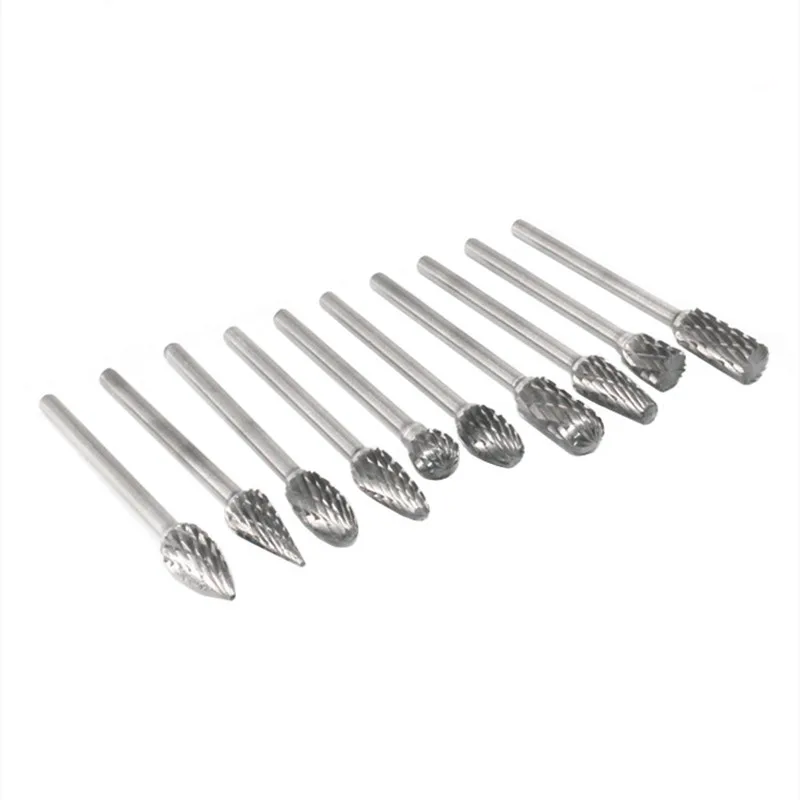

The new 10-piece hard alloy rotary file tungsten steel grinding tool burr polishing rotary file grinding drill bit