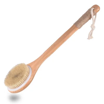 

Body Dry Brush Natural Boar Bristle Organic Dry Skin Body Brush Bamboo Wet Back Shower Brushes Exfoliating Bathing Brush NEW