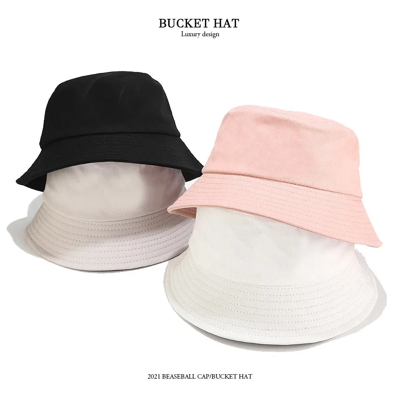 

Kpop New Men Bucket Hat Macaron Color Light Board Fisherman Hat Women's Summer Panama Couple Sun Protection Cap Beach Sunscreen
