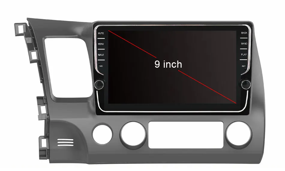 Eunavi 4G+ 64G 2 DIN ips Android 9,0 автомобильный Радио Мультимедиа Видео плеер gps для Honda Civic 2006-2011 2din автомобильный ПК 9 дюймов без dvd
