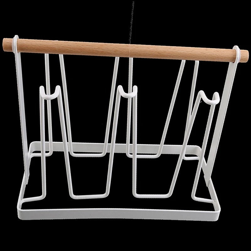 

New 1Pcs Bar Metal Glass Cup Storage Rack For Water Mug Draining Drying Organizer Holder Stand Useful Home Kitchen Supply