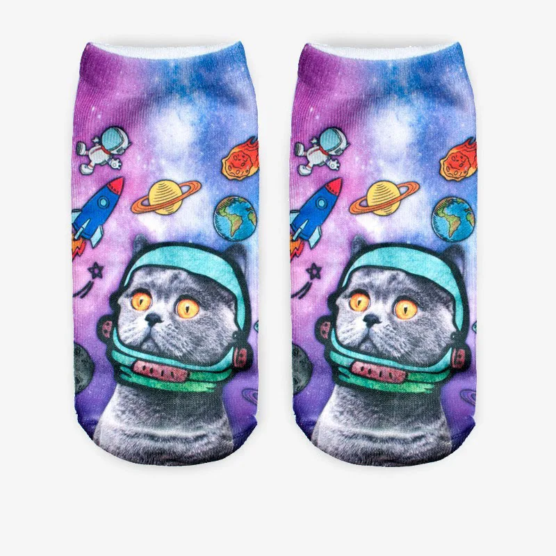 21 Модные Милые 3D Носки с рисунком крутой обезьяны Sox женские носки Chaussette Animal Веселая 3D-печать носки до лодыжки унисекс художественные носки - Цвет: 21