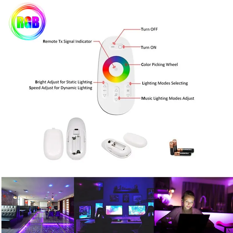 

LED Strip Light DC 12V Ribbon Tape Home Decoration RGB 5050 2835 Flexible Diode Luminous String Bluetooth WIFI Smart Controller