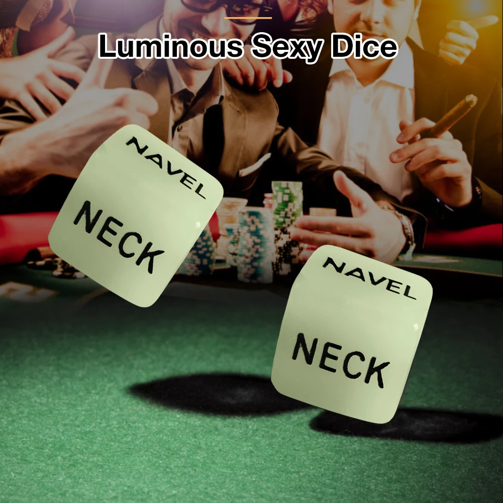 1 пара светящиеся гравировочные игральные кости для пары развлечения