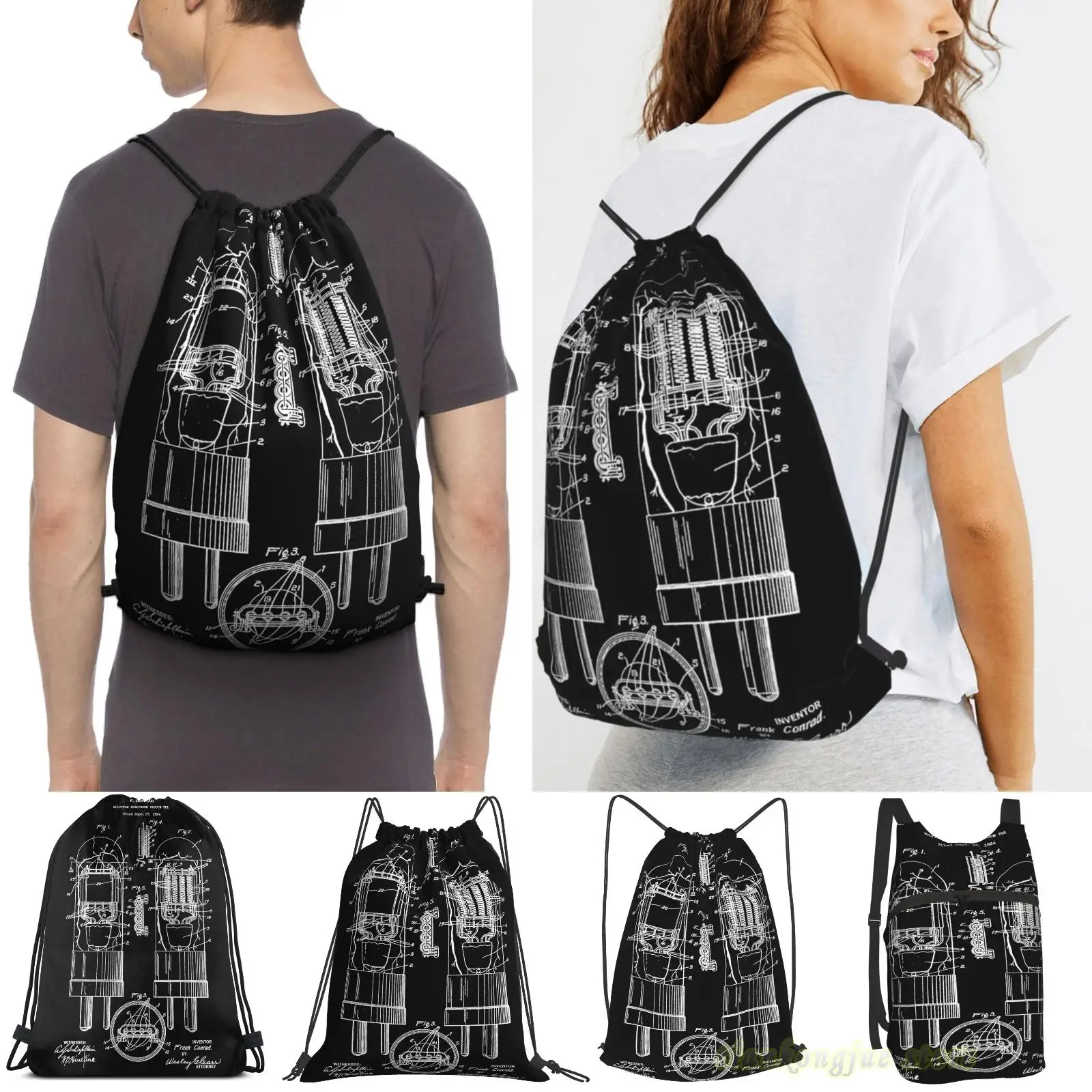 Патент с вакуумной трубкой 1924 женский рюкзак на шнурке сумки для спортзала