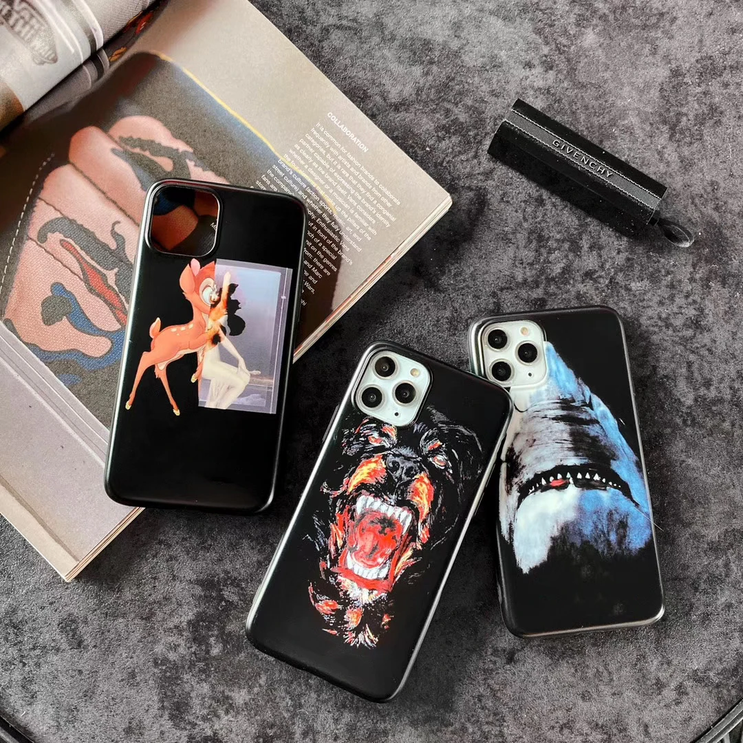 Vintage Luxury Paris Shark Deer Soft Phone Case For iPhone 11 Pro Max Xr X XS 7 8 Plus AirPods 1 2 Headphone Protective | Мобильные