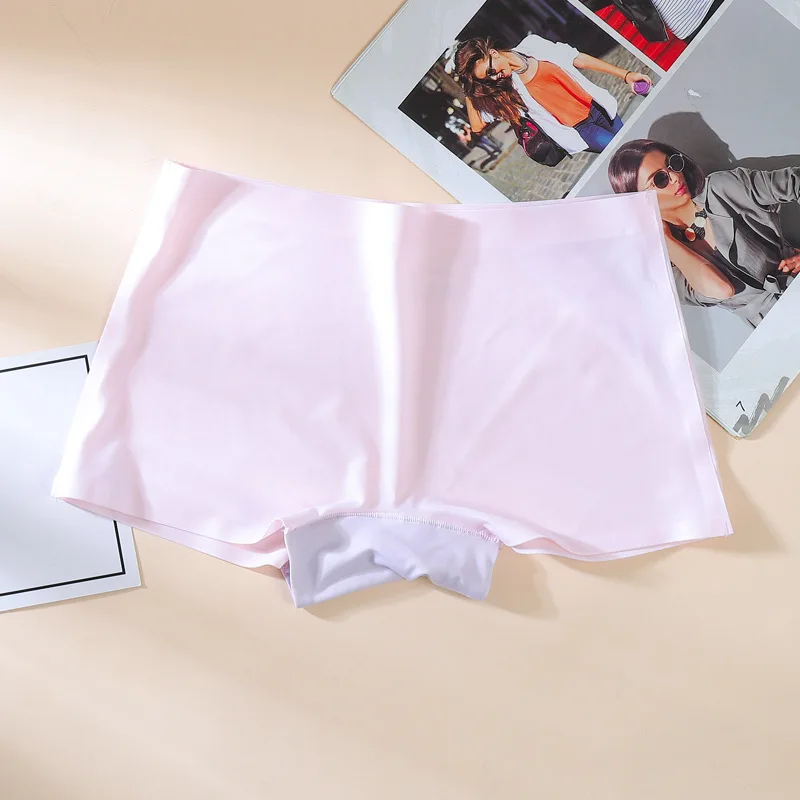 Модные ледяные шелковые короткие штаны Женские Дышащие уютные боксеры женские