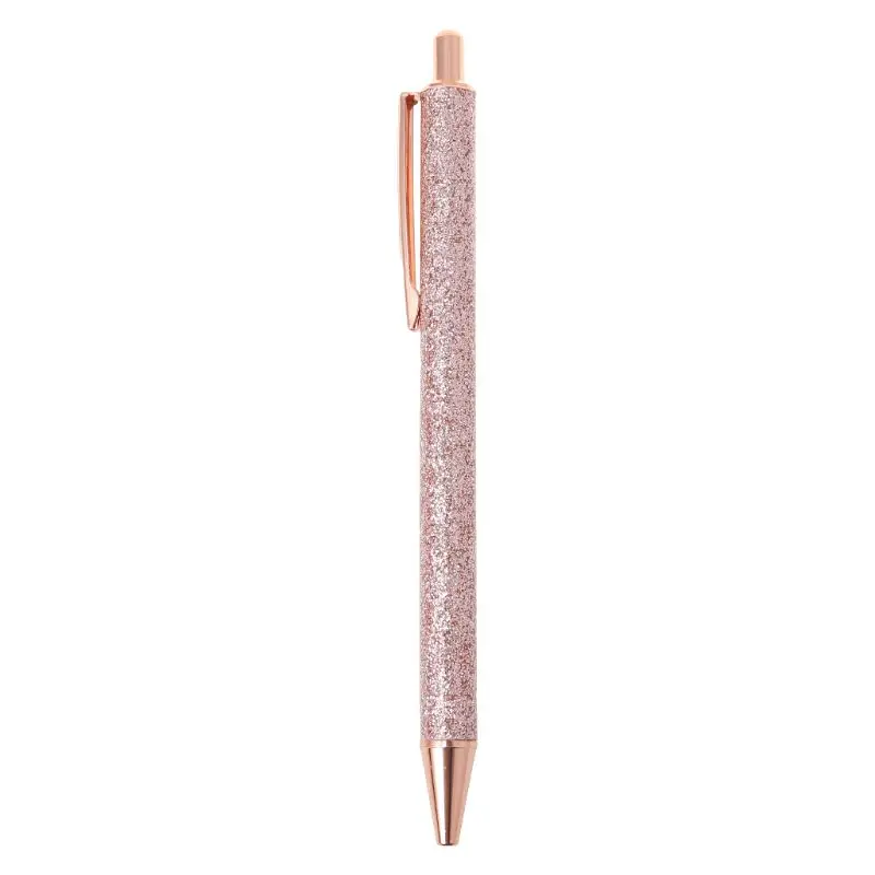 

Luxury Metal Ballpoint Pen 1.0mm Glitter Oil Flow Pens Office Supplies School Stationery 32CA