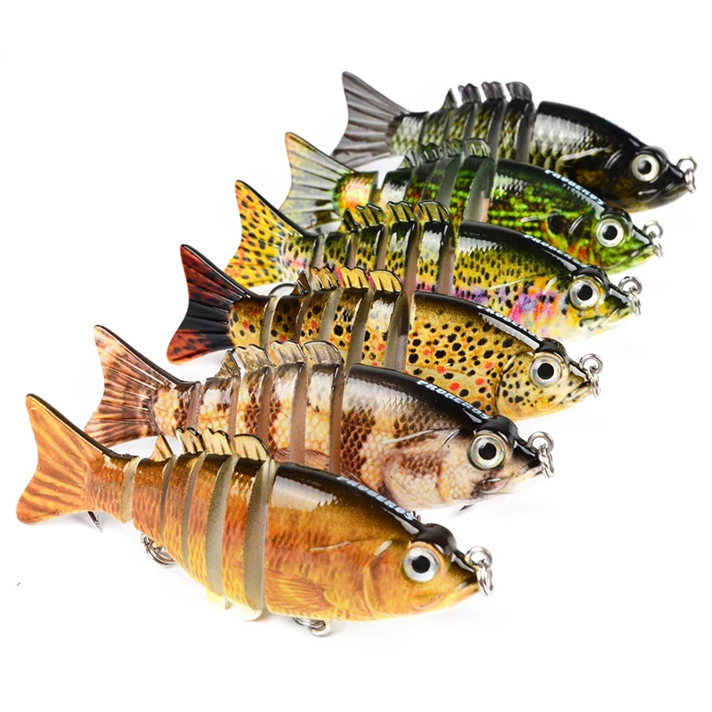 Рыболовная приманка 9 см/11 г многосекционные 6 сегментов соединенные гольян