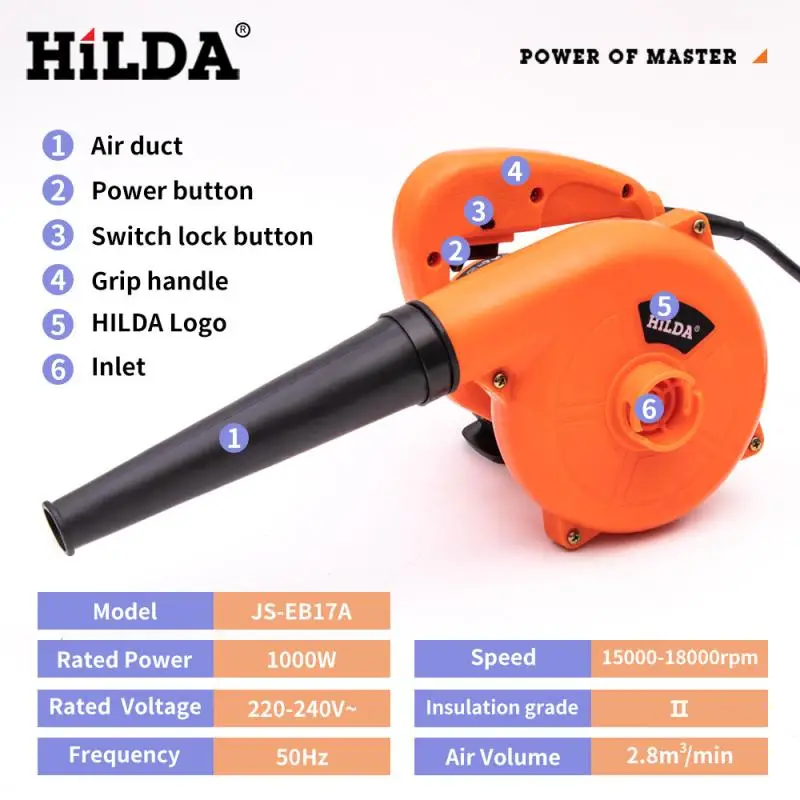 

600 W Electric Air Blower Computer Vacuum Cleaner Dust Blowing Portable Fan Manual Blower BBQ Cooking Outdoor Picnic Tools