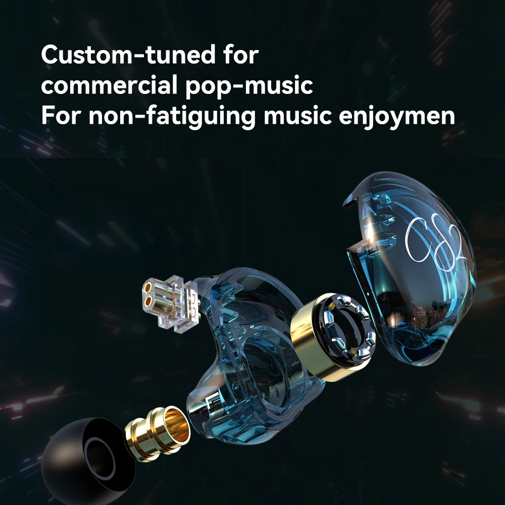 Новые динамические наушники-вкладыши TRN CS2 1DD hi-fi музыка спортивные IEM гарнитура
