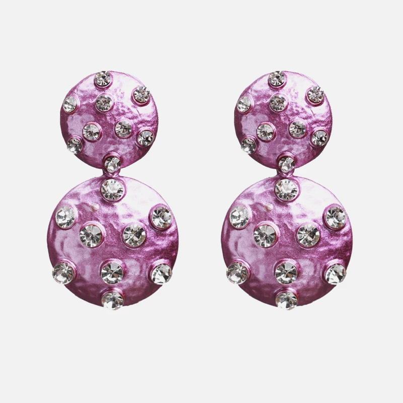 Ztech высокое качество 32 фиолетовый камень длинные букле d'oreille femme серьги для женщин вечерние свадебные Висячие Dange pendientes mujer