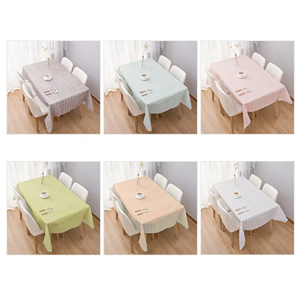 Клетчатая скатерть ПВХ покрытие коврик для стола водонепроницаемая