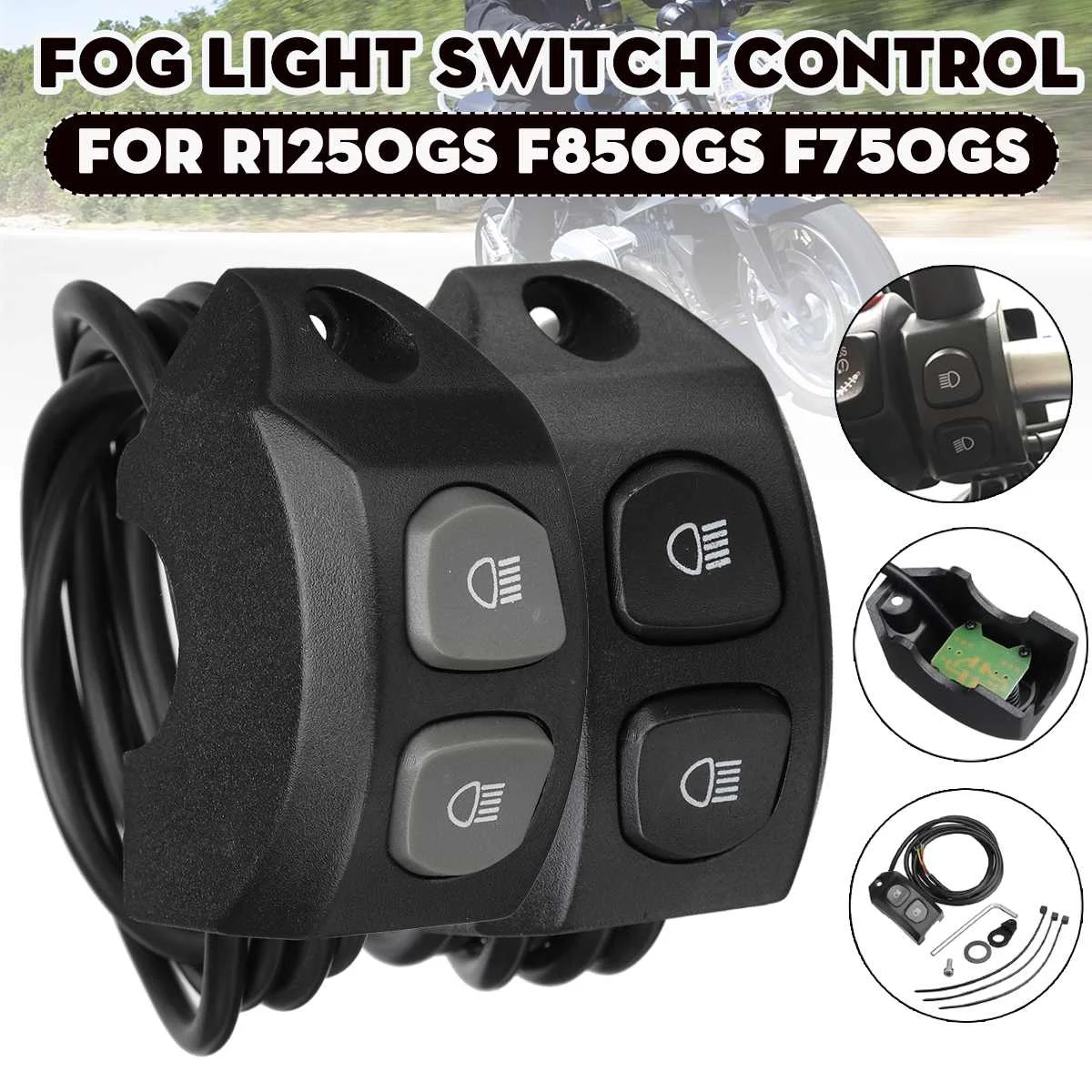 

Motorcycle Handlebar LED Fog Light Control Switch Smart Relay For BMW R1200GS R1250GS F850GS F750GS 2013-2019