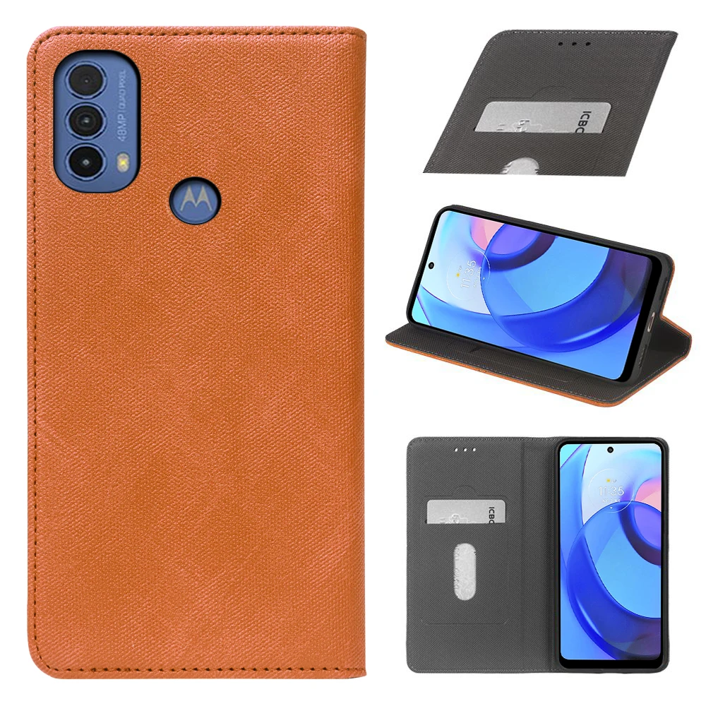 

IDEWEI For Motorola Moto E30 Case Cover Luxury Leather Flip Case For Motorola Moto E40 Protective Phone Case Retro Back Cover