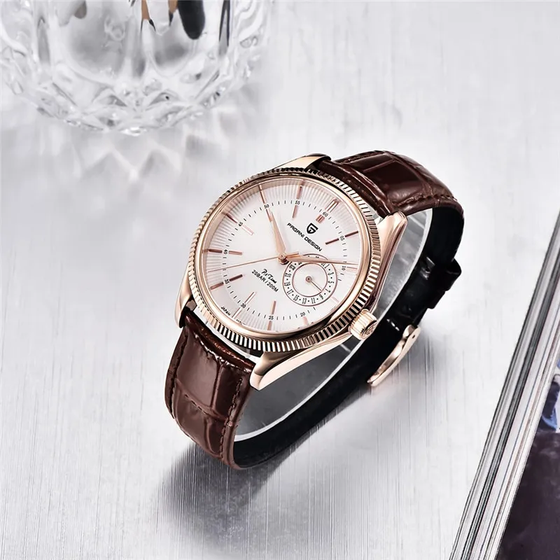 2022 New PAGANI DESIGN Mens Quartz Watches Automatic Date Luxury Gold Mechanical travel time Wrist Watch Japan VH65 Clock man enlarge