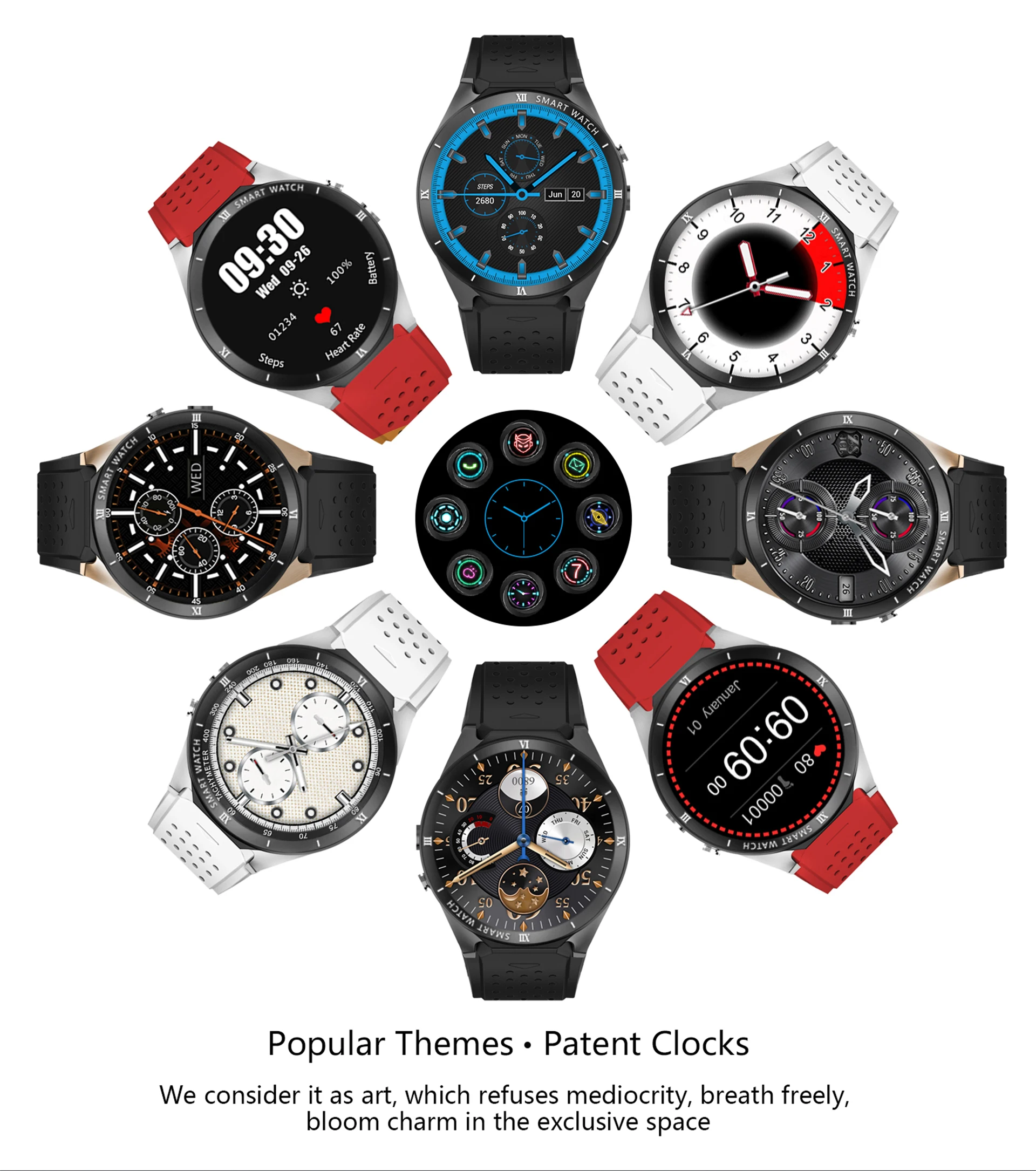 Смарт-часы KW88 Pro Android 7,0 1 Гб+ 16 Гб Bluetooth wifi 3g sim-карта gps Smartwatch 400*400 экран с 2,0 Мп камерой SmartWatch