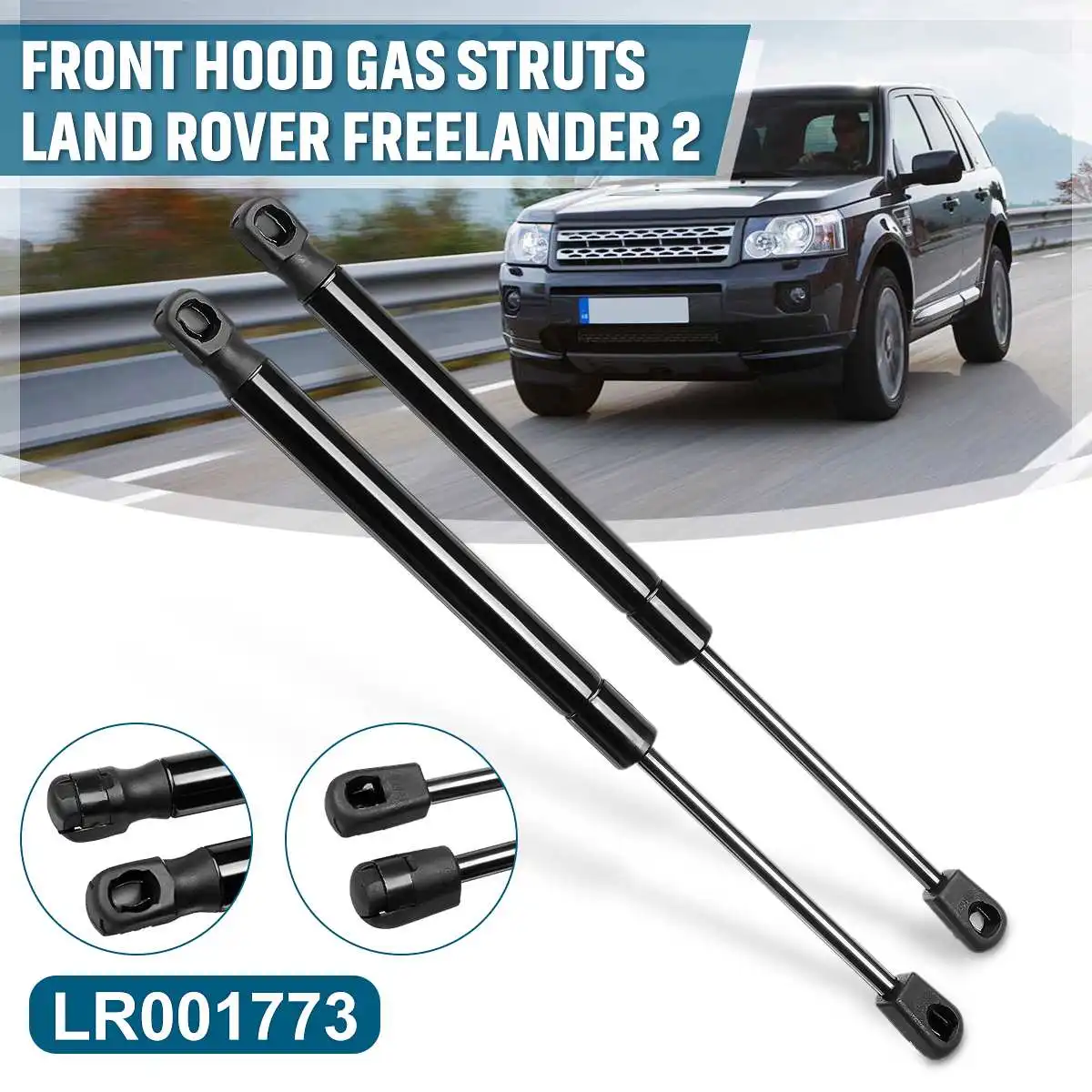 

2X Front Engine Cover Bonnet Hood Shock Lift Struts Bar Support Arm Gas Spring LR001773 For Land Rover Freelander 2 2006 +