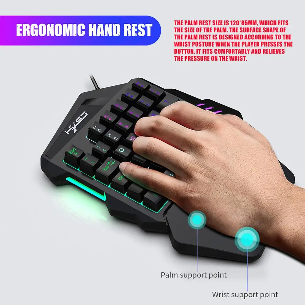 Механическая эргономичная мини игровая клавиатура с одной рукой 35 клавиш