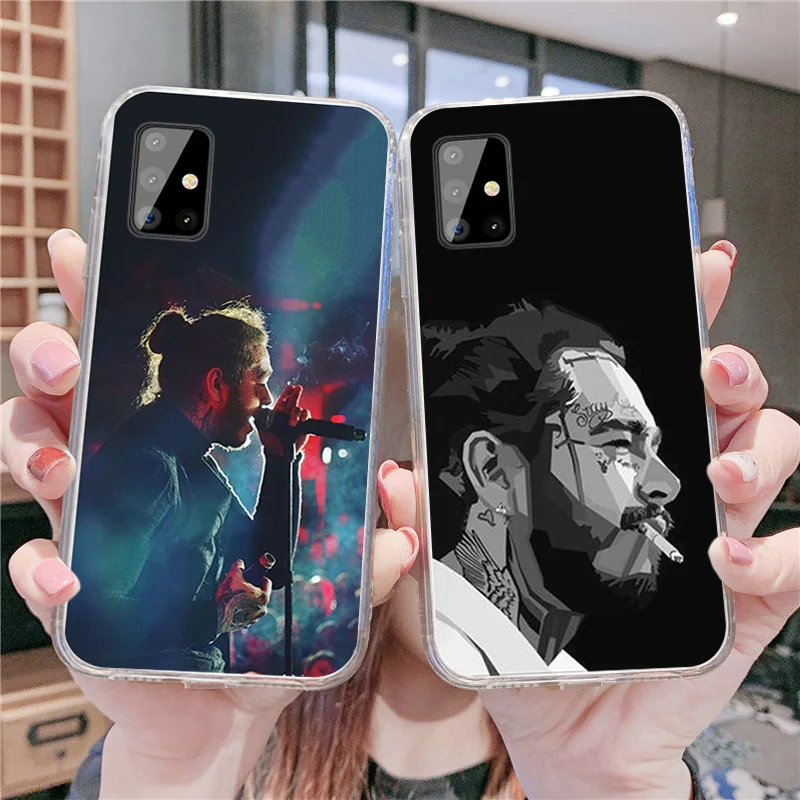Чехол для телефона Samsung Galaxy A71 A21d A31 A40 A20r A32 A52 A72 A41 A11 A12 A50 A70 Post Malone Beerbongs прозрачные