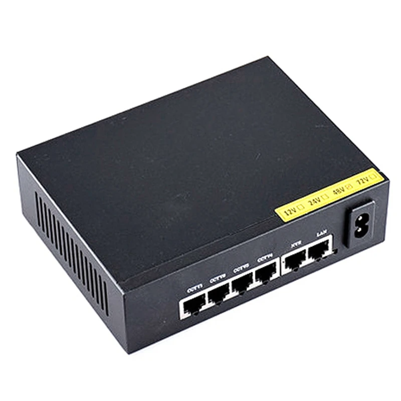 

Standard 6-Port 100M POE Switch Network Cable Splitter 4+2 Monitoring Switch
