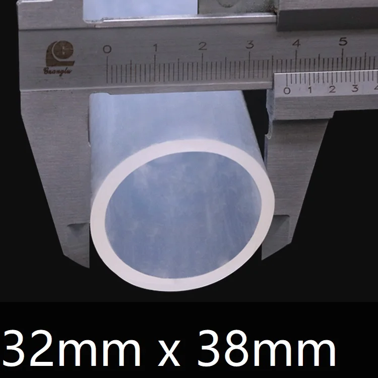 Силиконовые трубки 32x38 гибкие пищевые термостойкие нетоксичные прозрачные